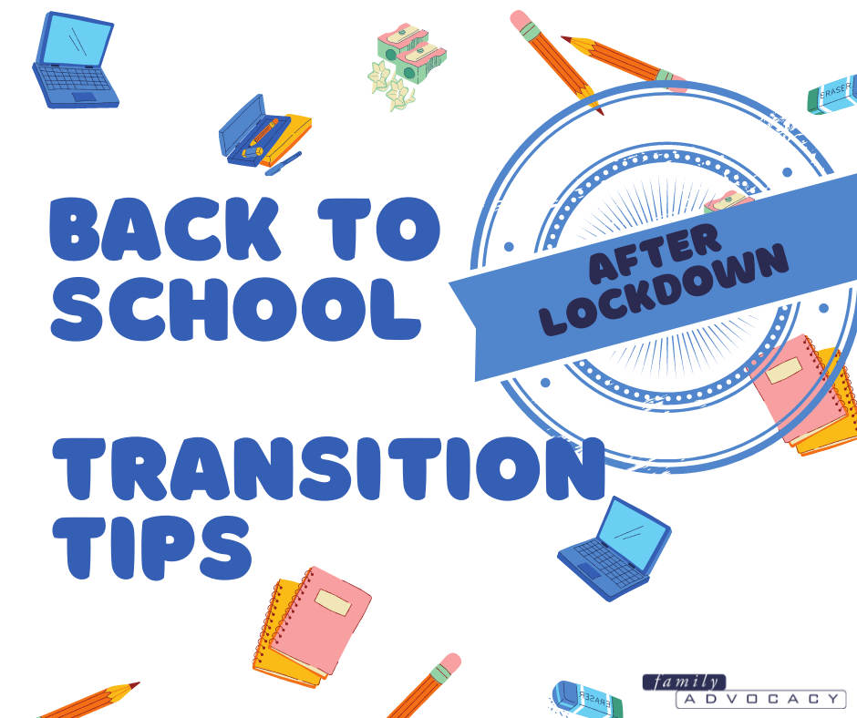 Back to School Transition Tips - After lockdown
