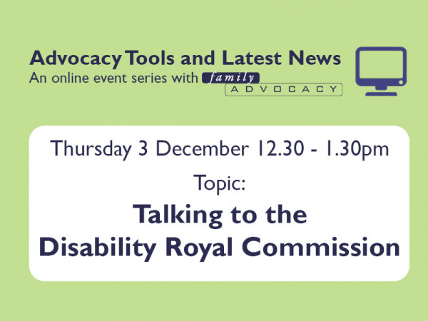 Talking to the Disability Royal Commission webinar