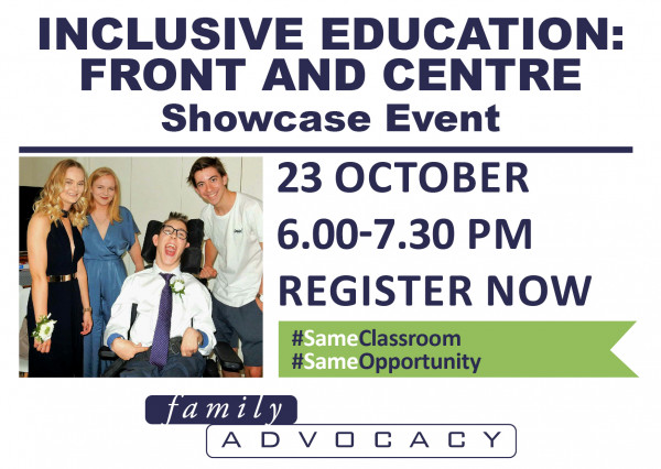 Inclusive Education: Front and Centre - Showcase Event (Booked out)
