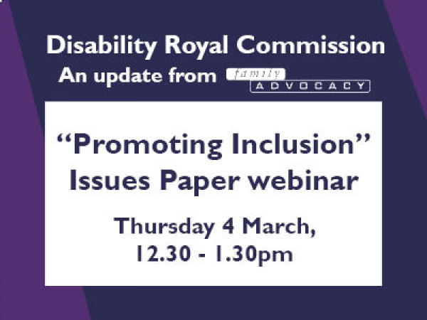 Disability Royal Commission: Promoting Inclusion Issues Paper